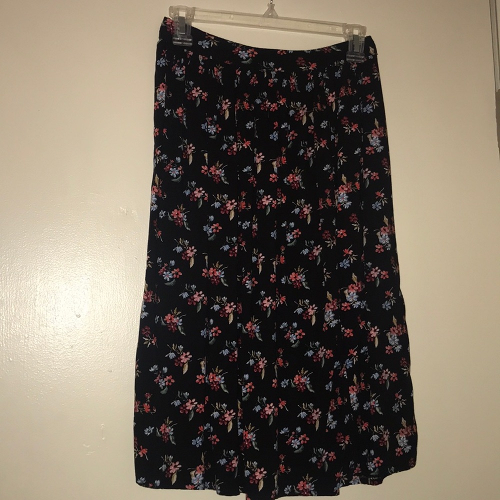 Midi length floral skirt